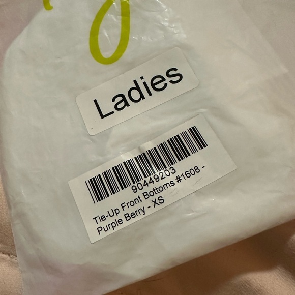 KORTNI JEANE Tie-Up Front “Purple Berry” bottoms - XS - NWT - Picture 3 of 8